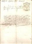 1734 год. Гербовая бумага. 10 коп. 