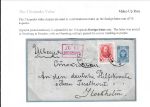 1913 г. Маркированный конверт, заказное письмо заграницу из Оренбурга в Швецию с военной цензурой.