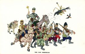 1944 г. Антифашистская пропаганда Политическая Карикатура , Рисунки Американского Художника Артура Зика. Размер 17,8 х11,5 см. ― Лучший магазин по коллекционированию pugachev-studio.ru